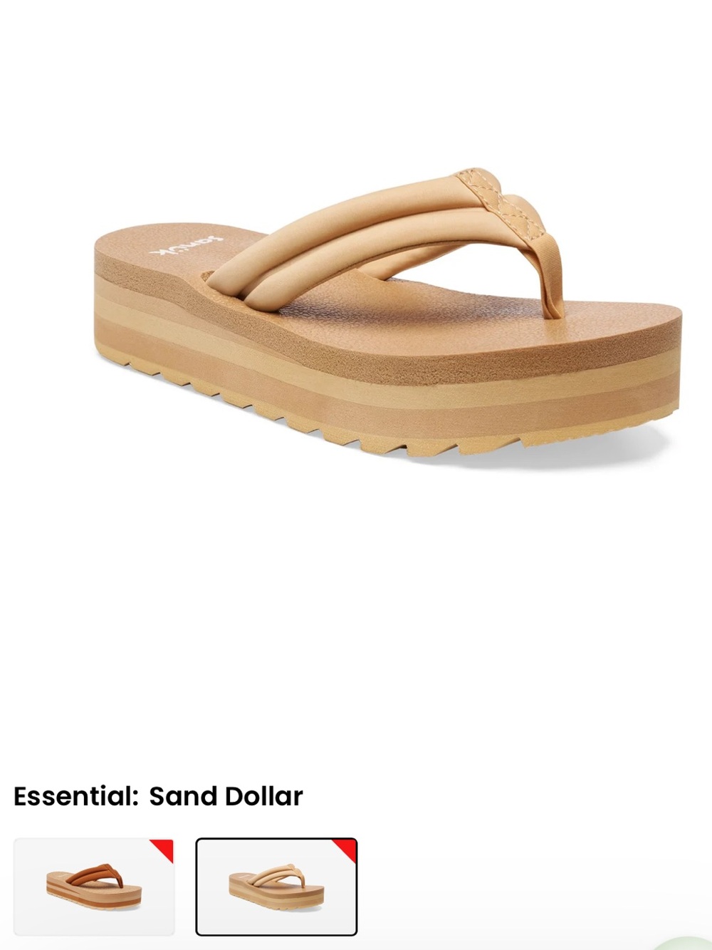 Sanuk Yoga Puff Platform Flip Flop Sandals